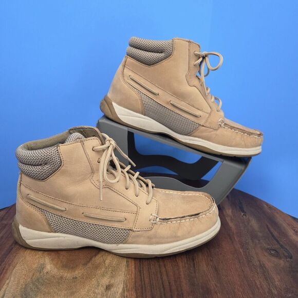 Sperry Top-Sider Langley Boots Ankle Women's 8.0 Linen/Tan #93461 - Picture 2 of 11